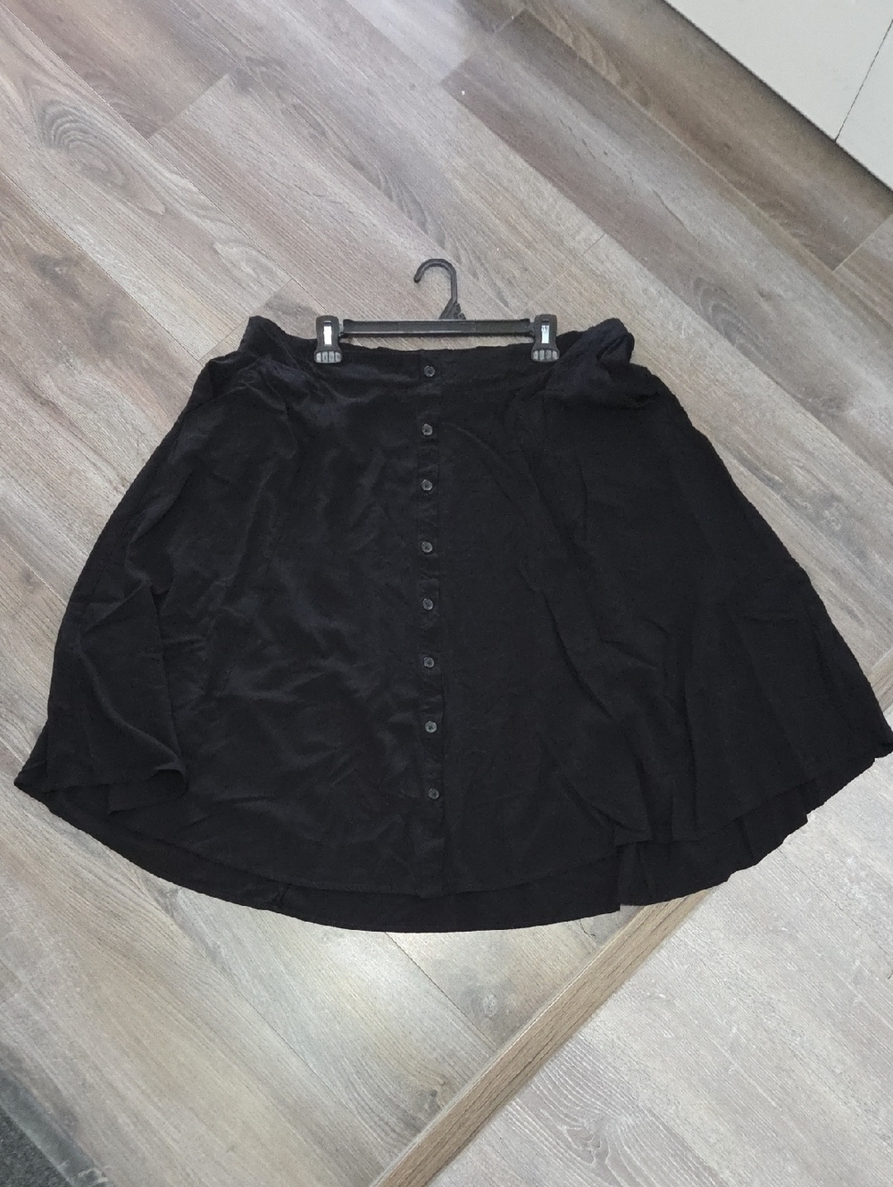 torrid 2x Black Button-Front Skater Skirt